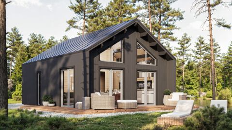 Maison en bois isolée Aurea 5,76x7,4